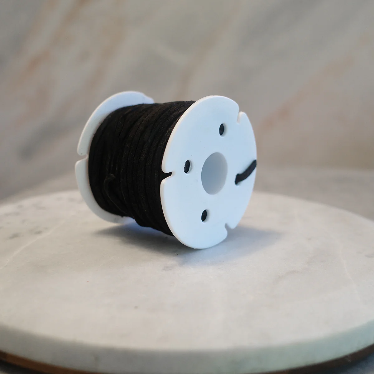 3mm Black Leather Lace Spool Jewelry Making Thread 25yd Roll Craft Cording Suede - Image 3