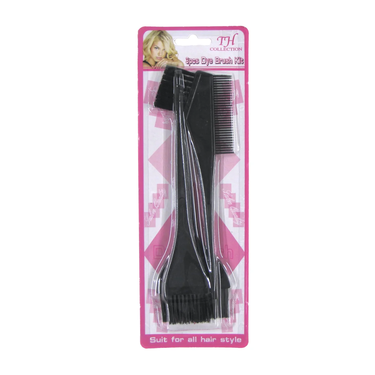 3pc Hair Color Brush Comb Kit Home Salon Dye Bleaching Highlight Tint Tool Set