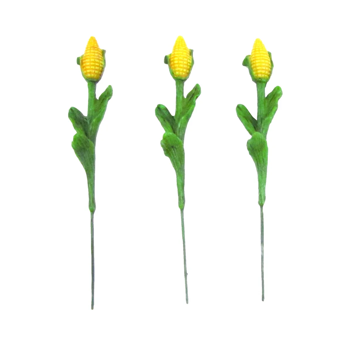 3pc Mini Corn Stalks Picks Fairy Garden Farm Ornament Dollhouse Decor Accessory - Image 4