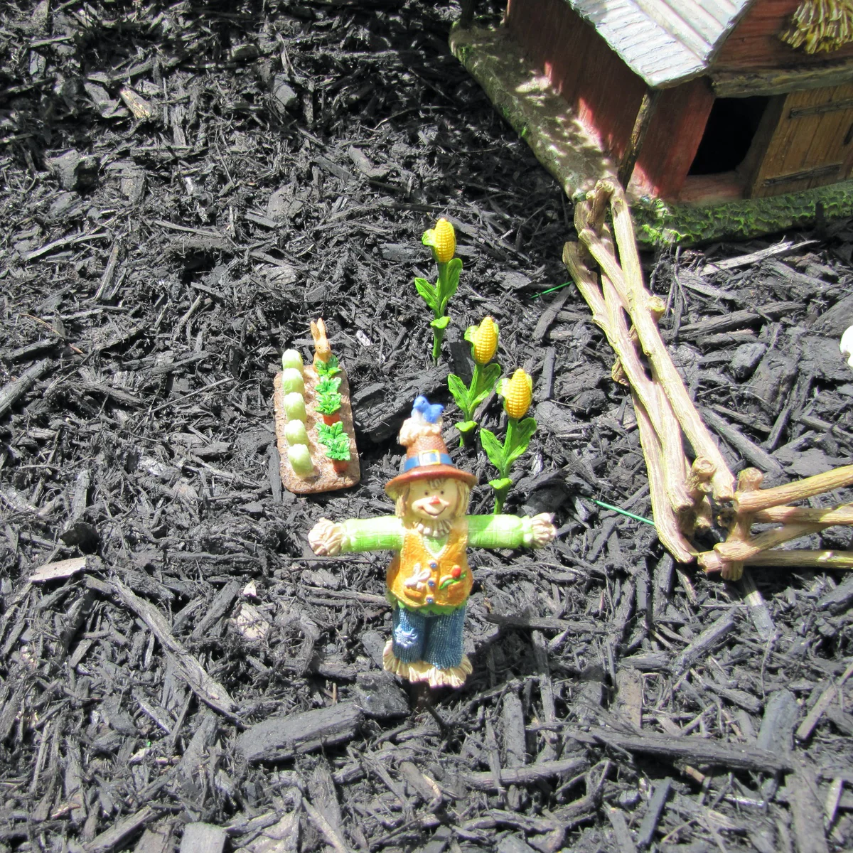 3pc Mini Corn Stalks Picks Fairy Garden Farm Ornament Dollhouse Decor Accessory - Image 5