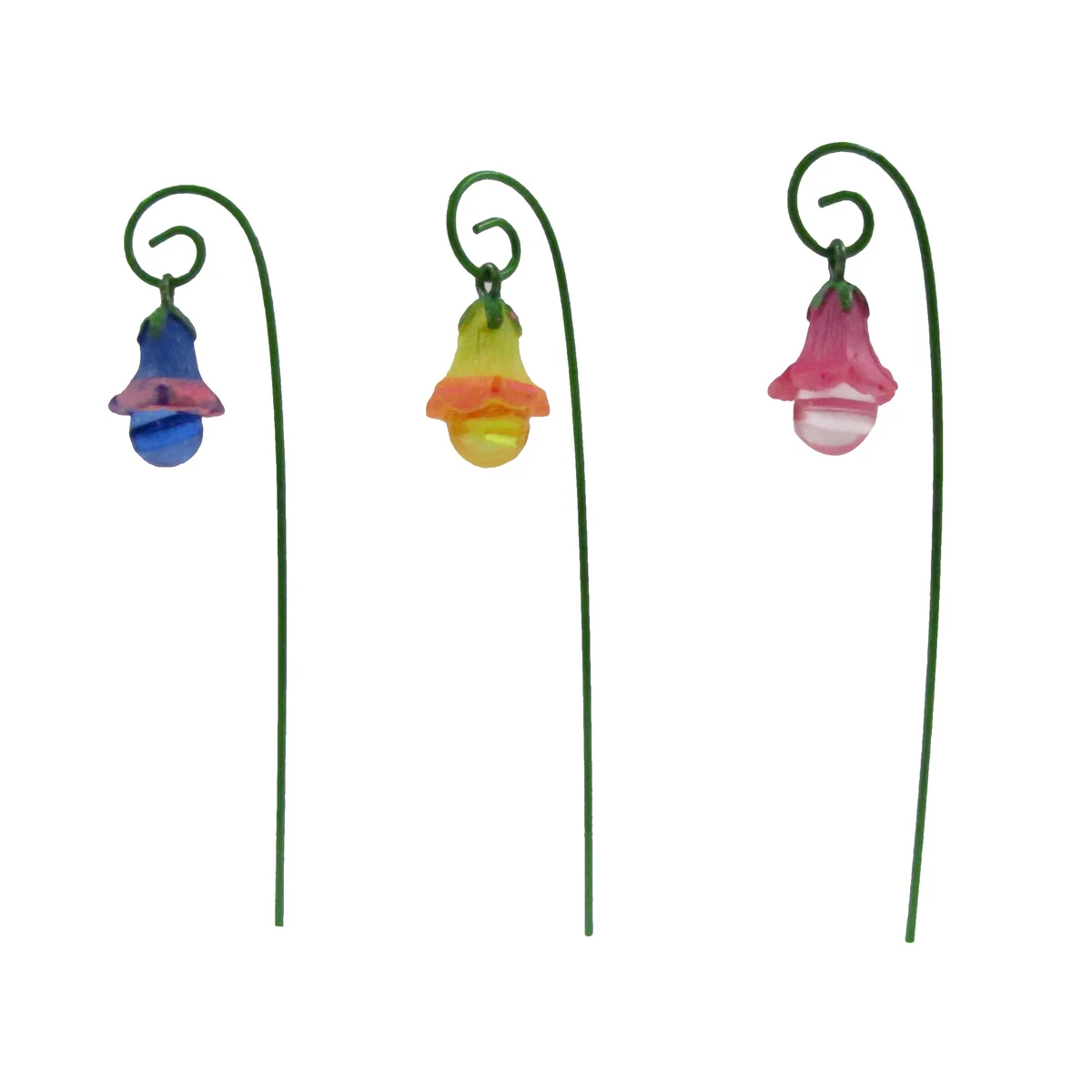 3pc Mini Glow Dark Flower Set Fairy Garden Landscape Accessory Dollhouse Decor