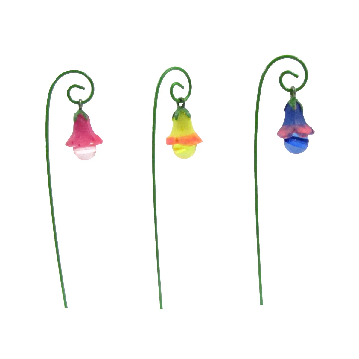 3pc Mini Glow Dark Flower Set Fairy Garden Landscape Accessory Dollhouse Decor - Image 2