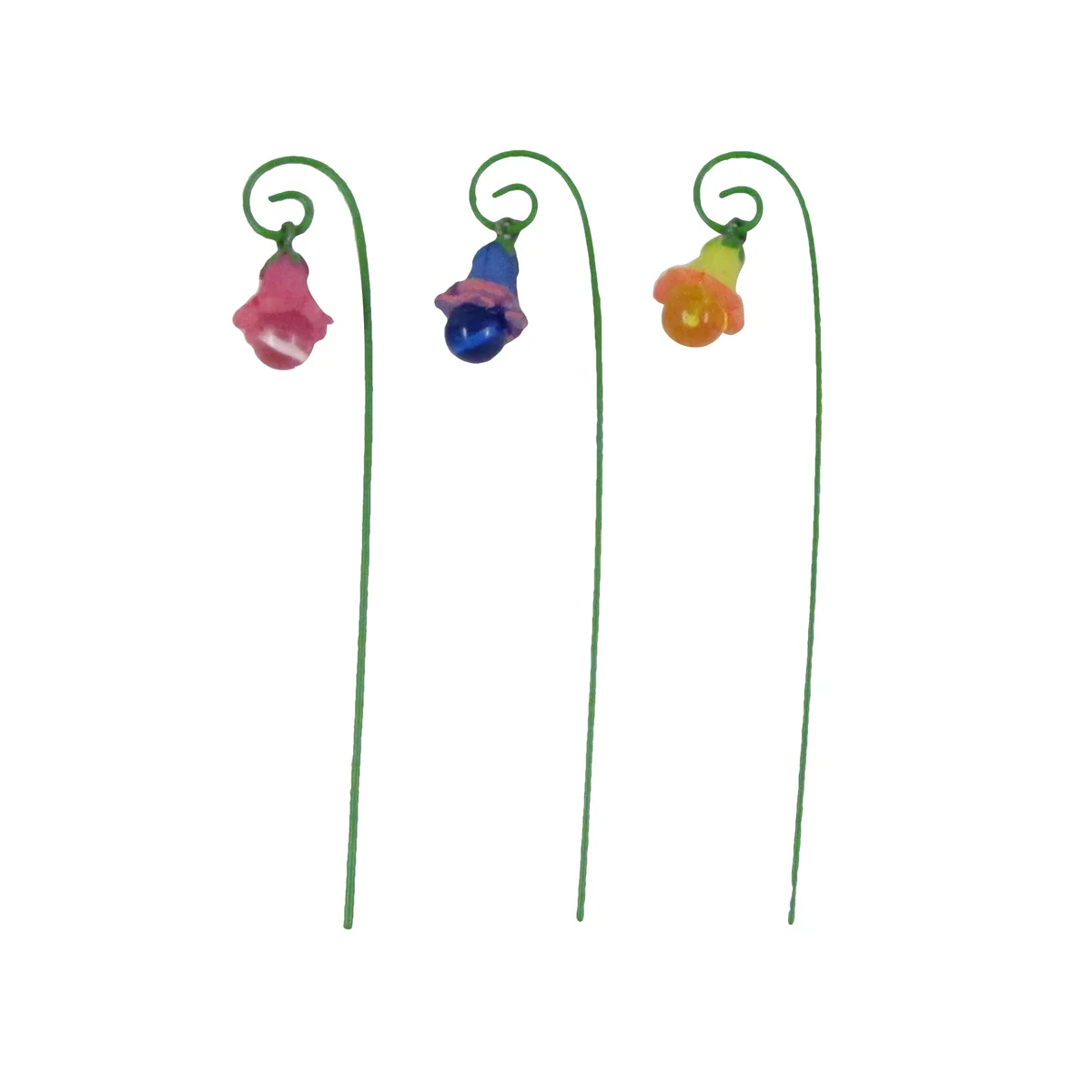 3pc Mini Glow Dark Flower Set Fairy Garden Landscape Accessory Dollhouse Decor - Image 3