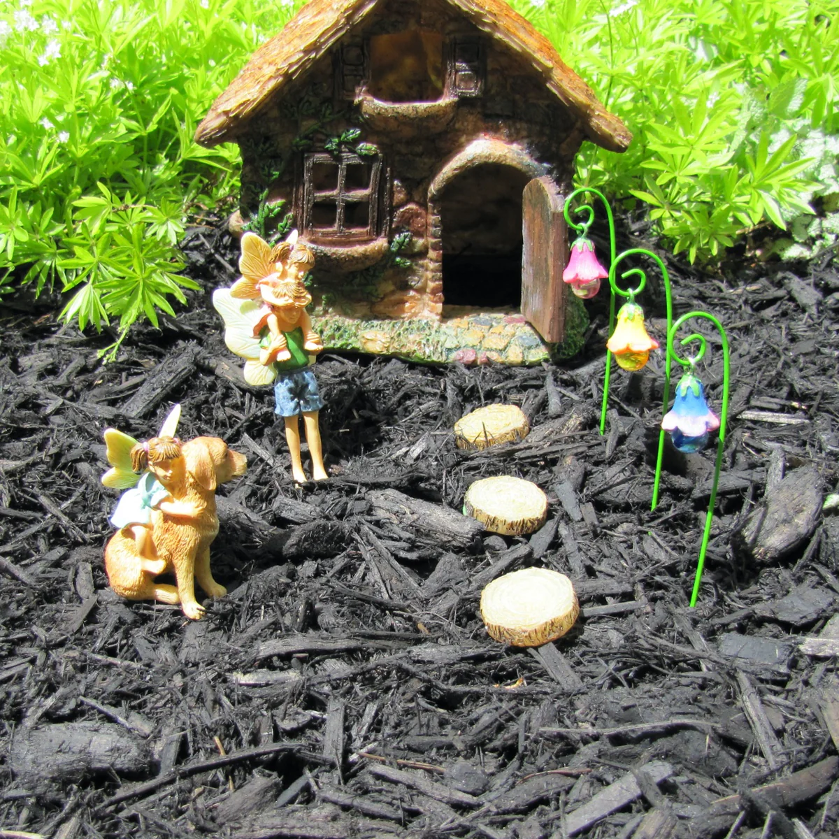 3pc Mini Glow Dark Flower Set Fairy Garden Landscape Accessory Dollhouse Decor - Image 4