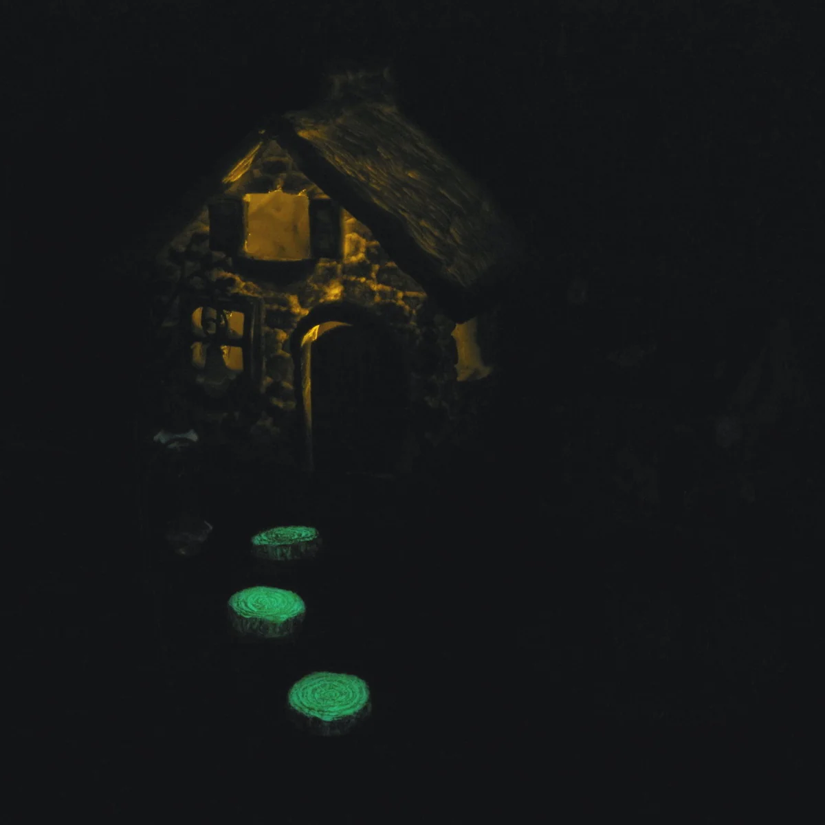 3pc Mini Glow Dark Log Step Set Fairy Garden Landscape Accessory Dollhouse Decor - Image 5