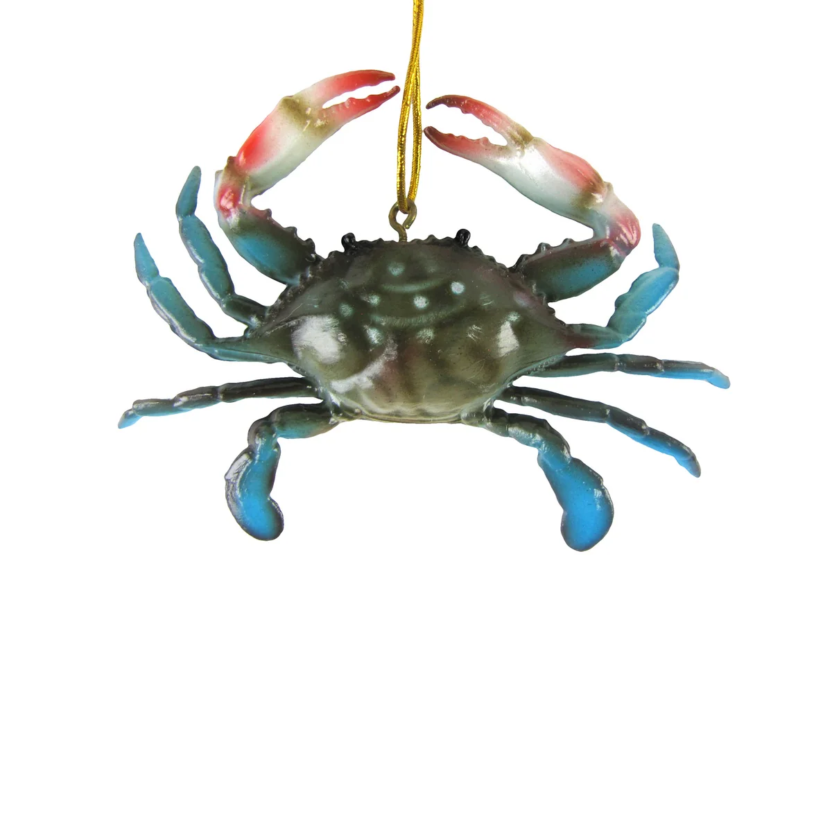 4" Blue Crab Christmas Tree Ornament Nautical Xmas Gift Topper Sea Holiday Decor - Image 3