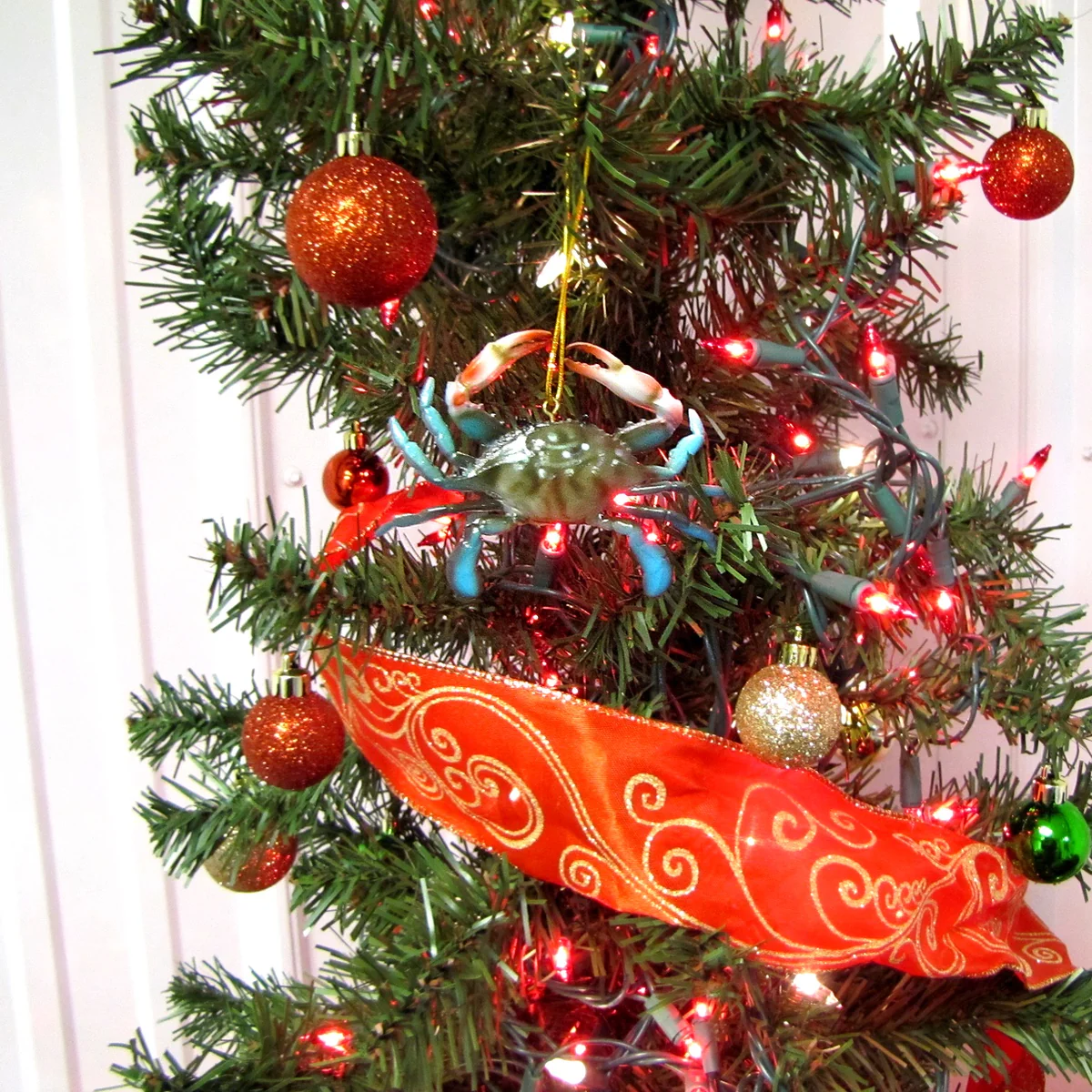 4" Blue Crab Christmas Tree Ornament Nautical Xmas Gift Topper Sea Holiday Decor - Image 5