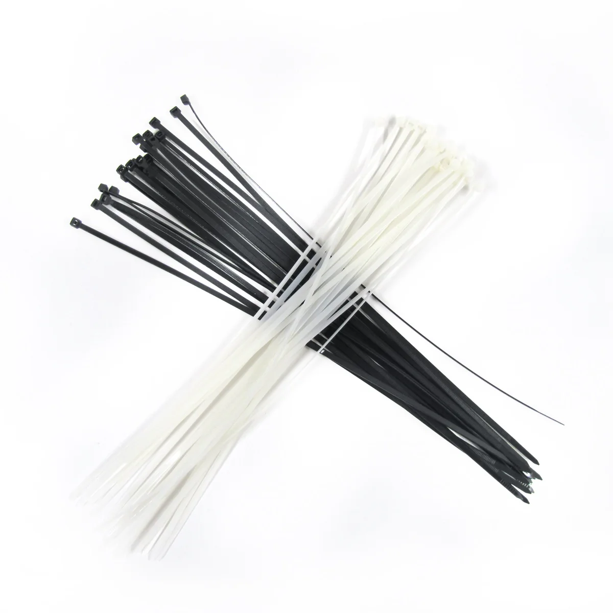 40pc 16" Heavy Duty Nylon Black White Zip Tie Down Set Plastic Cable Wire Strap - Image 3