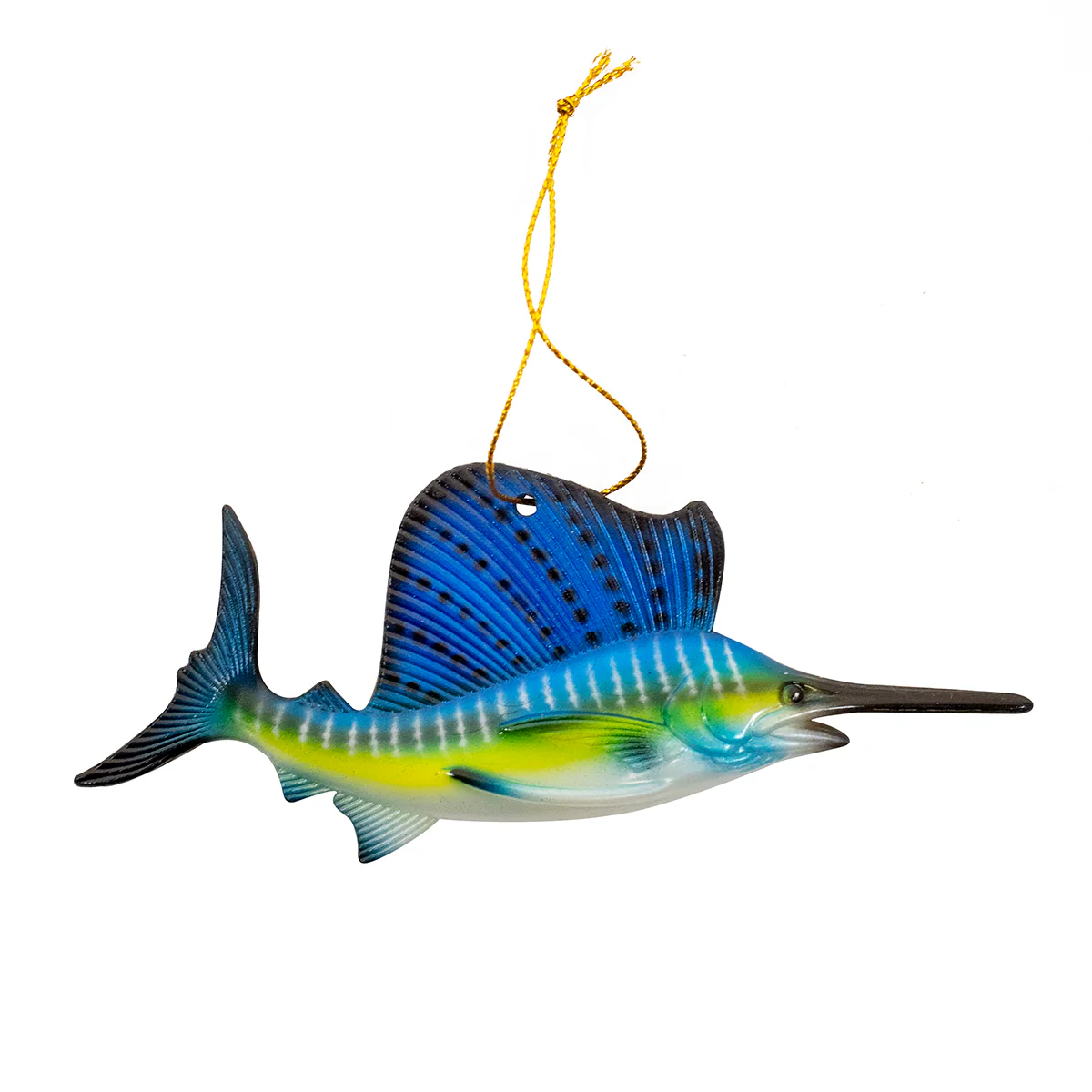 5" Blue Sailfish Christmas Tree Ornament Xmas Gift Top Fish Ocean Holiday Decor
