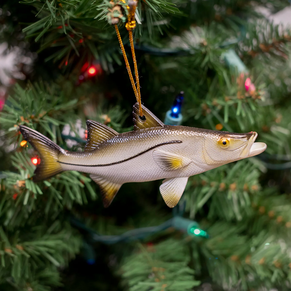 5" Snook Fish Xmas Tree Ornament Holiday Gift Topper Nautical Christmas Decor - Image 2
