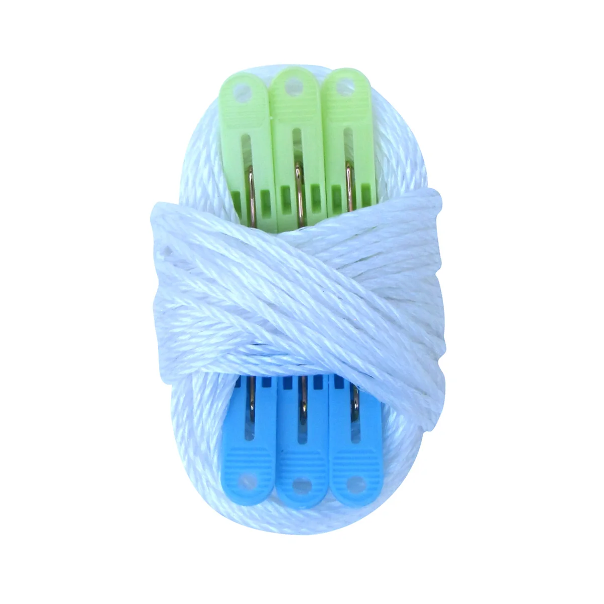 50ft Synthetic Outdoor Clothesline Laundry Clothes Dry Cord Line Clothespins Set - Image 2
