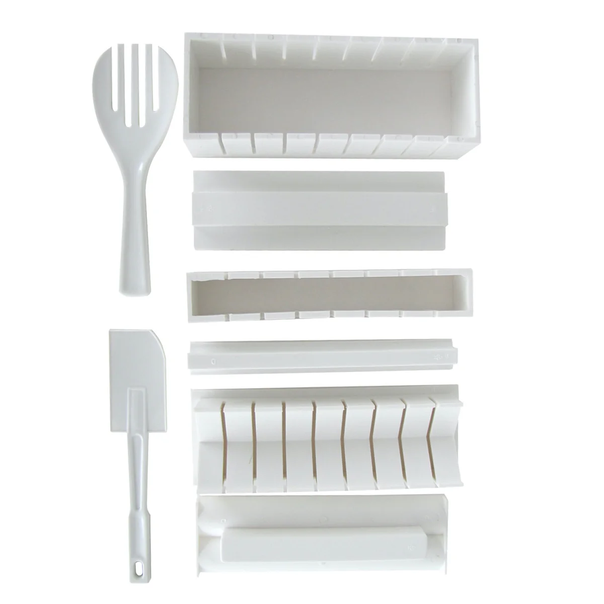 5pc Sushi Roll Maker Kit Rice Paddle Spatula Mold Japanese Food Making Tool Set