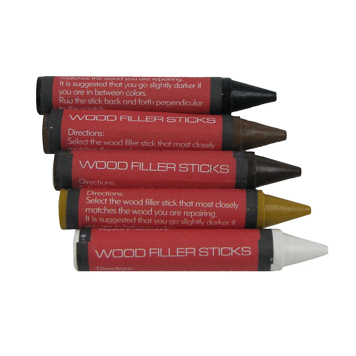 5pc Wood Filler Stick Set Scratch Hole Concealer Furniture Floor Repair Pen Kit - Image 2