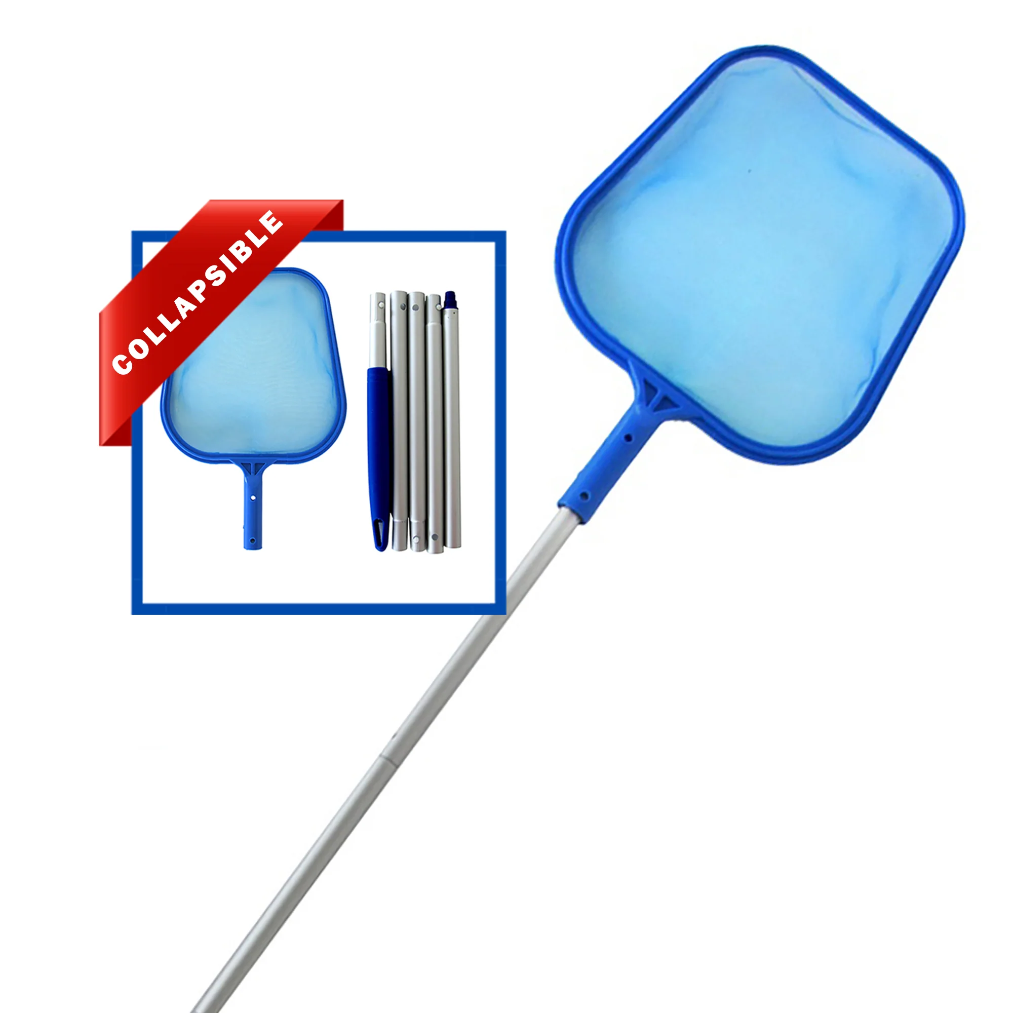 60" Swimming Pool Skimmer Net Pole Large Strainer Mesh Cleaning Tools Supplies