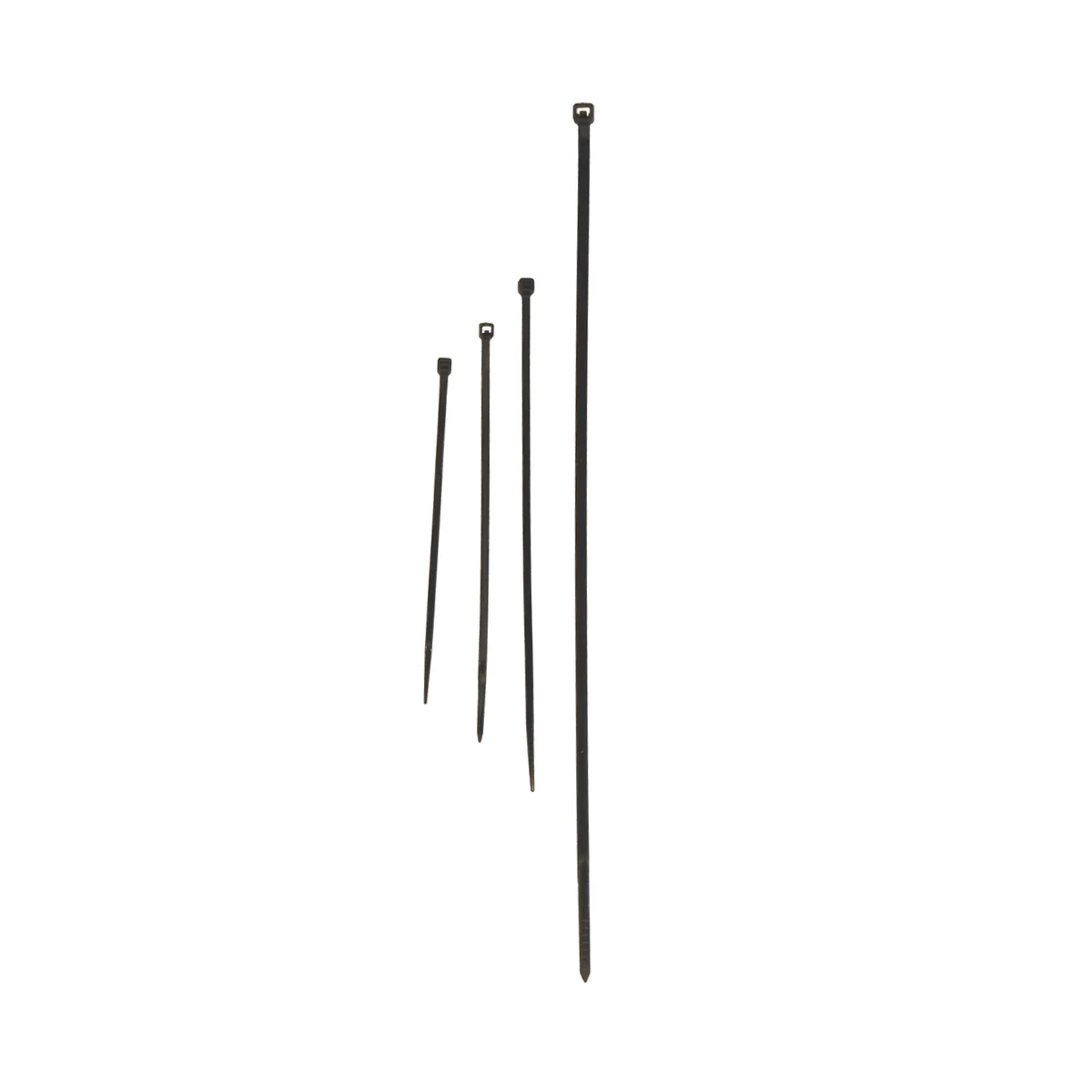 60pc Assort Size Black Nylon Zip Tie Down Set Plastic Cable Fasteners Wire Strap - Image 2