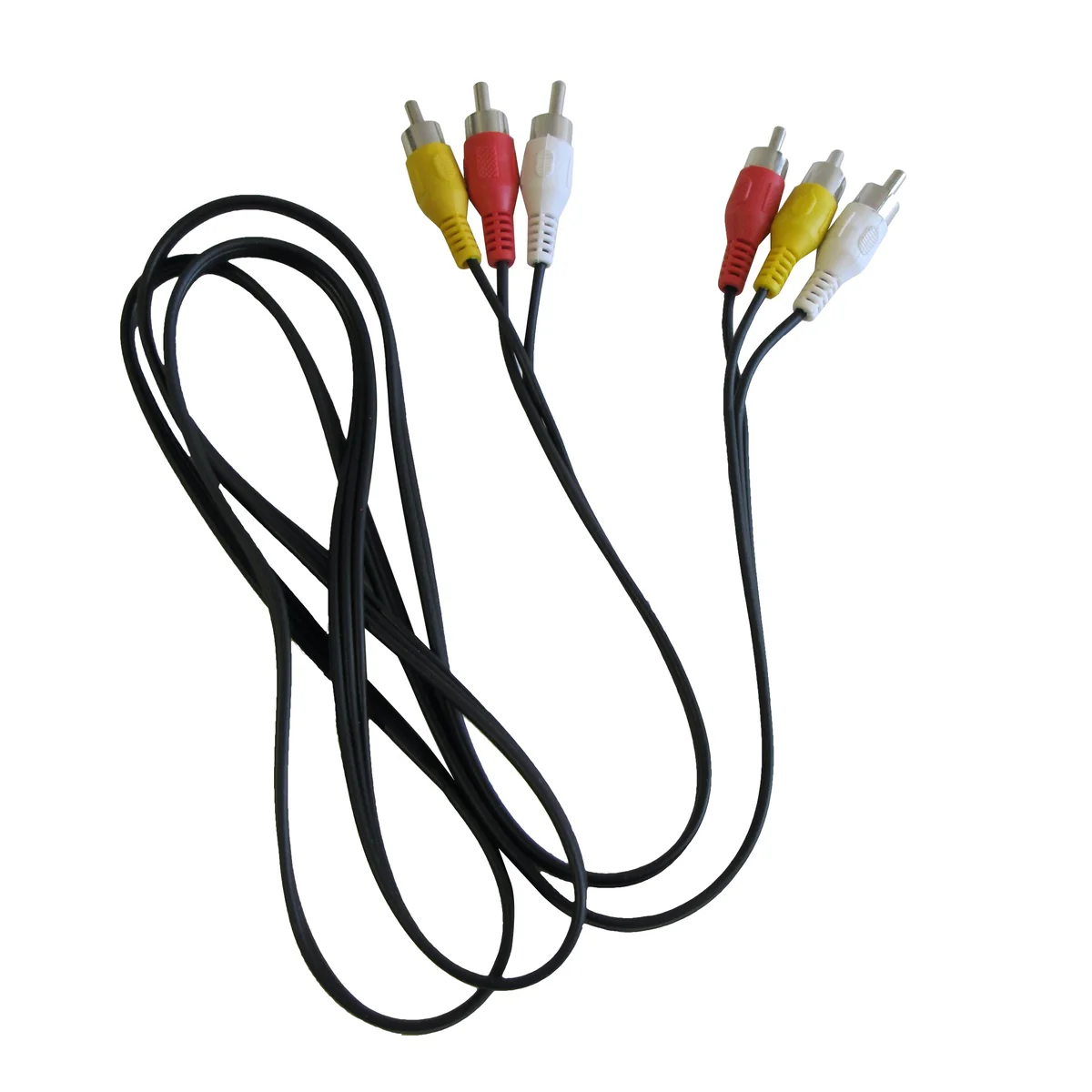 6ft Composite LR AV Cable Audio Visual RCA Male Red Yellow White TV Connector - Image 2