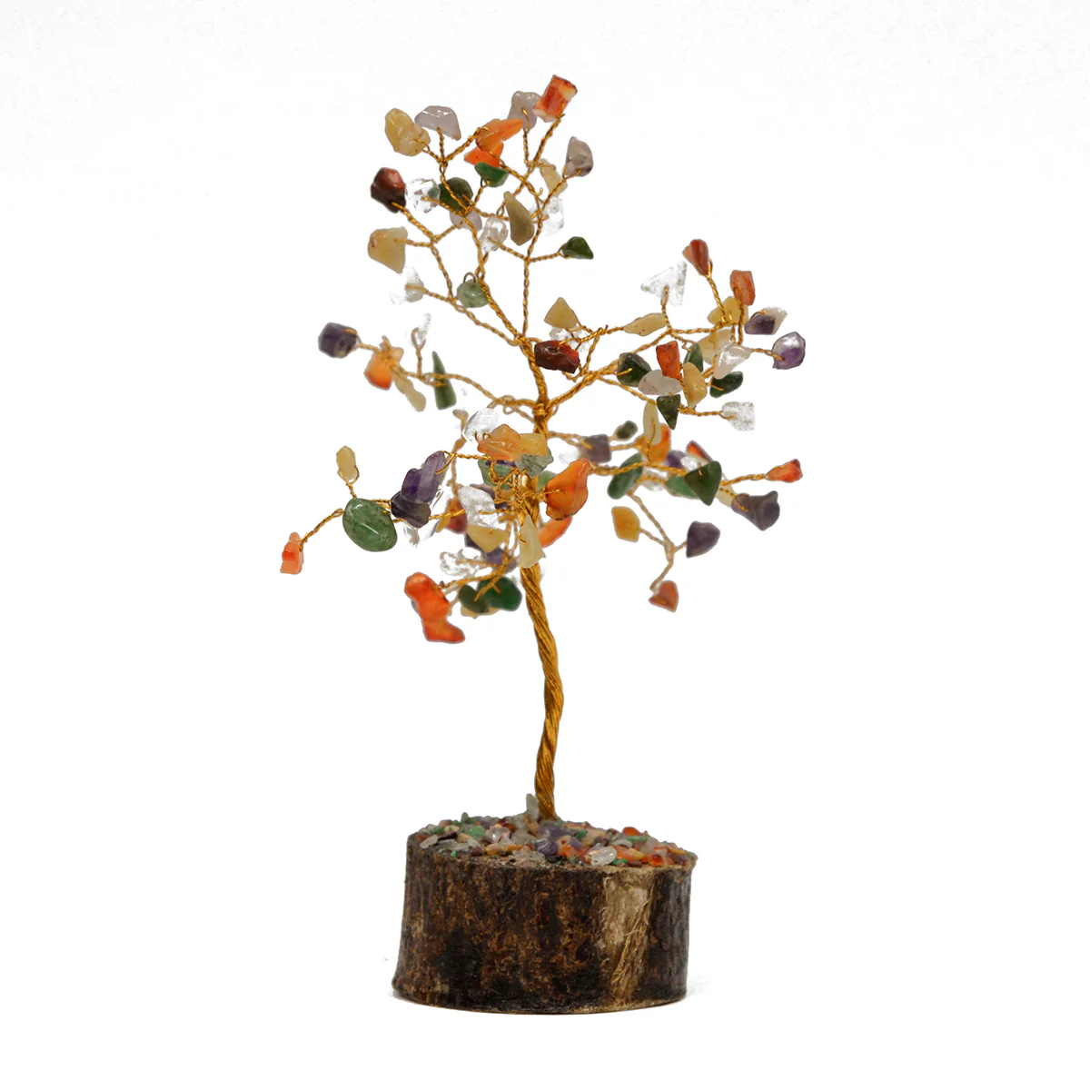 7 Chakra Stone Tree Life Natural Gemstone Positive Energy Heal Geode Reiki Decor