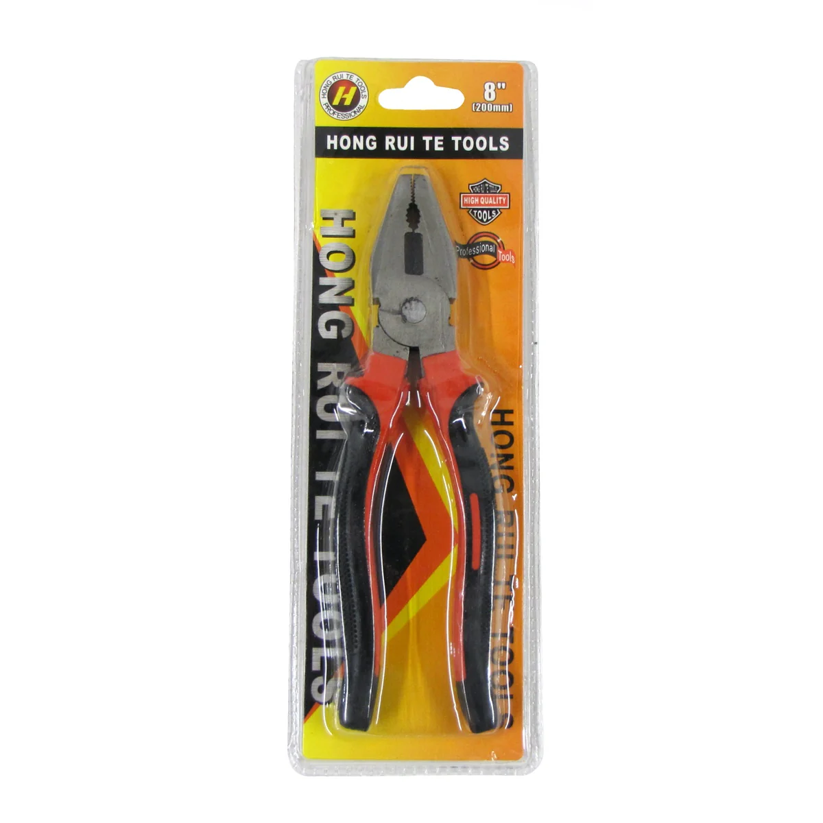 8" Grip Handle Linemans Pliers Cable Wire Stripper Side Cutter Snip Hand Tool - Image 2