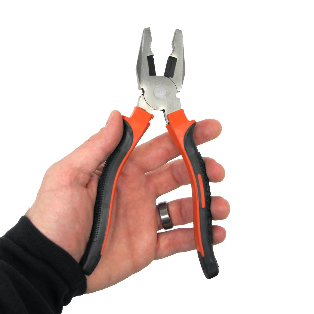 8" Grip Handle Linemans Pliers Cable Wire Stripper Side Cutter Snip Hand Tool - Image 3