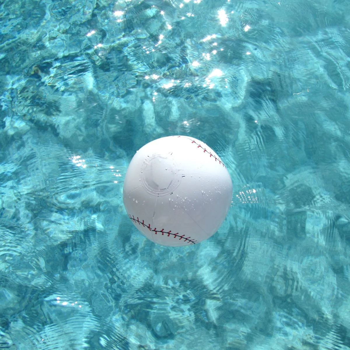 8" Inflatable Baseball Swimming Pool Water Float Blow Toy Floaties Party Decor - Image 2