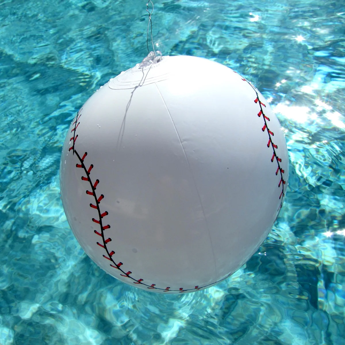 8" Inflatable Baseball Swimming Pool Water Float Blow Toy Floaties Party Decor - Image 3