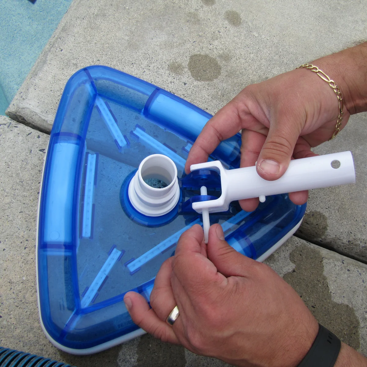 Pool Vacuum Cleaner Inground Ground Weighted Brush Head Swivel Hose Connector - Image 6