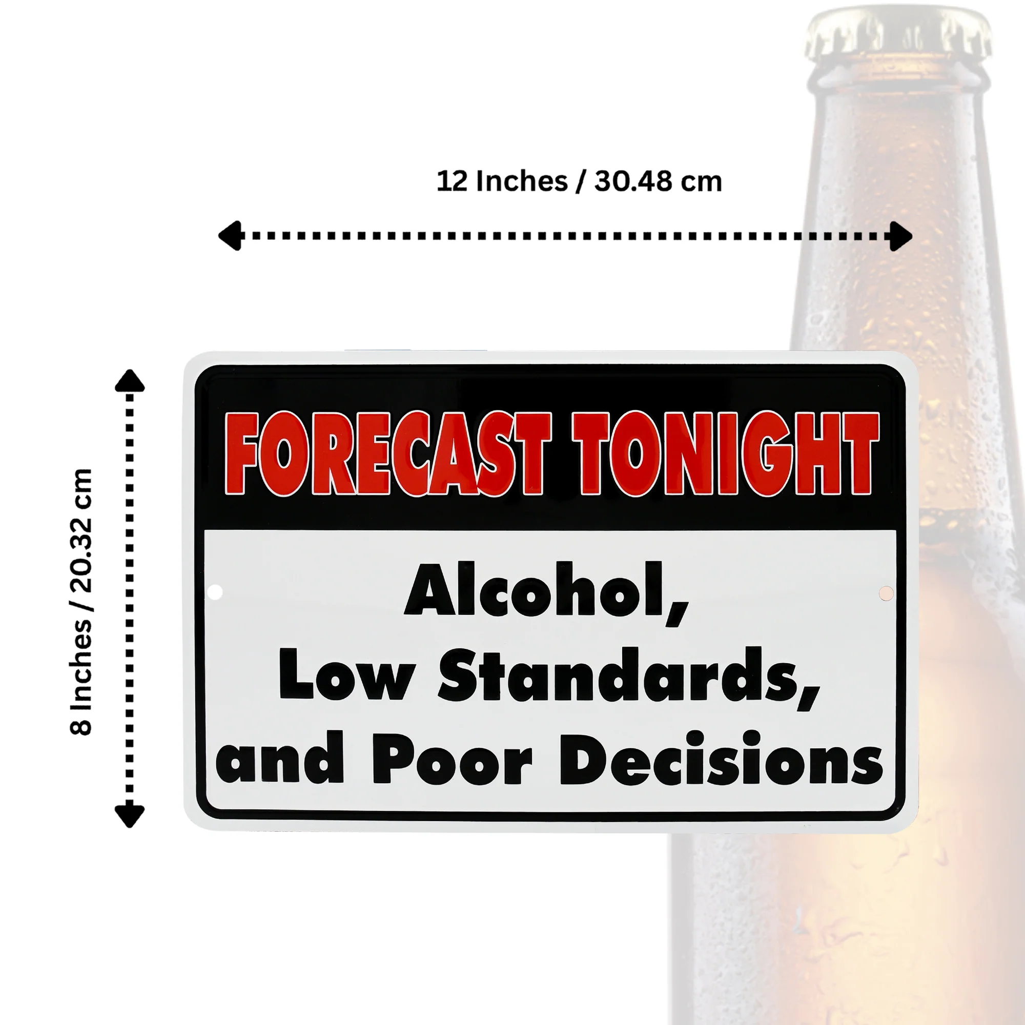 Drinking Forecast Wall Art Sign Funny Sign for Man Cave, Home Bar, College Dorm - Image 5
