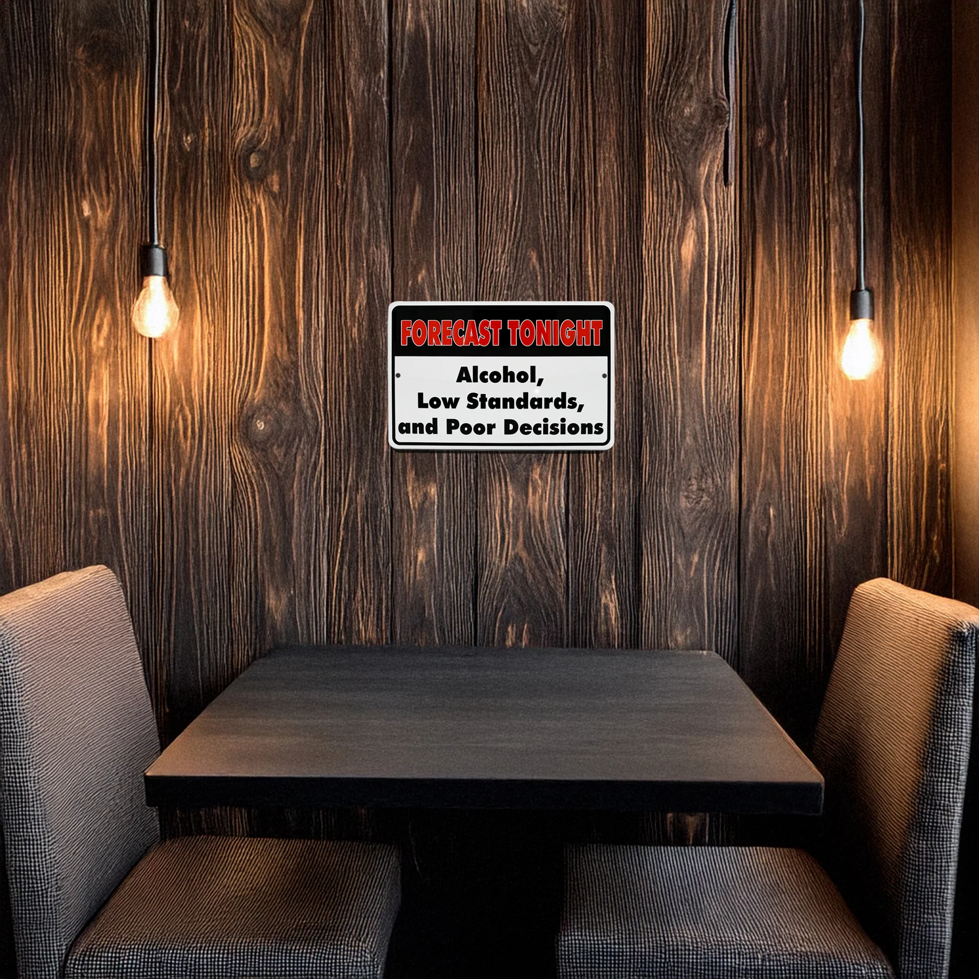 Drinking Forecast Wall Art Sign Funny Sign for Man Cave, Home Bar, College Dorm - Image 6