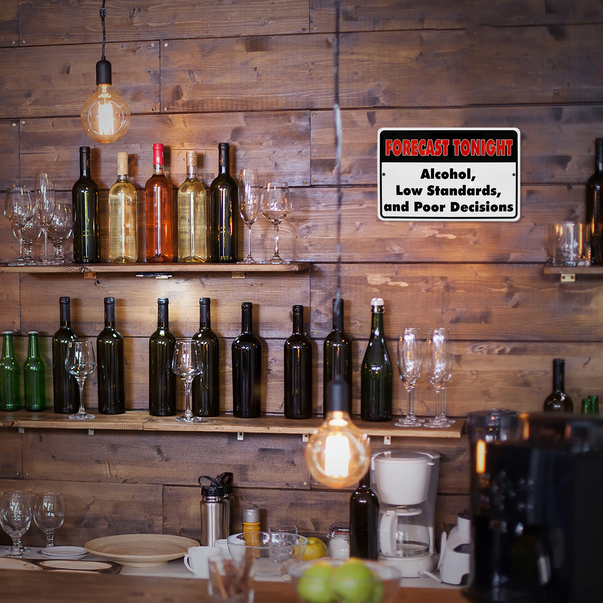 Drinking Forecast Wall Art Sign Funny Sign for Man Cave, Home Bar, College Dorm - Image 7
