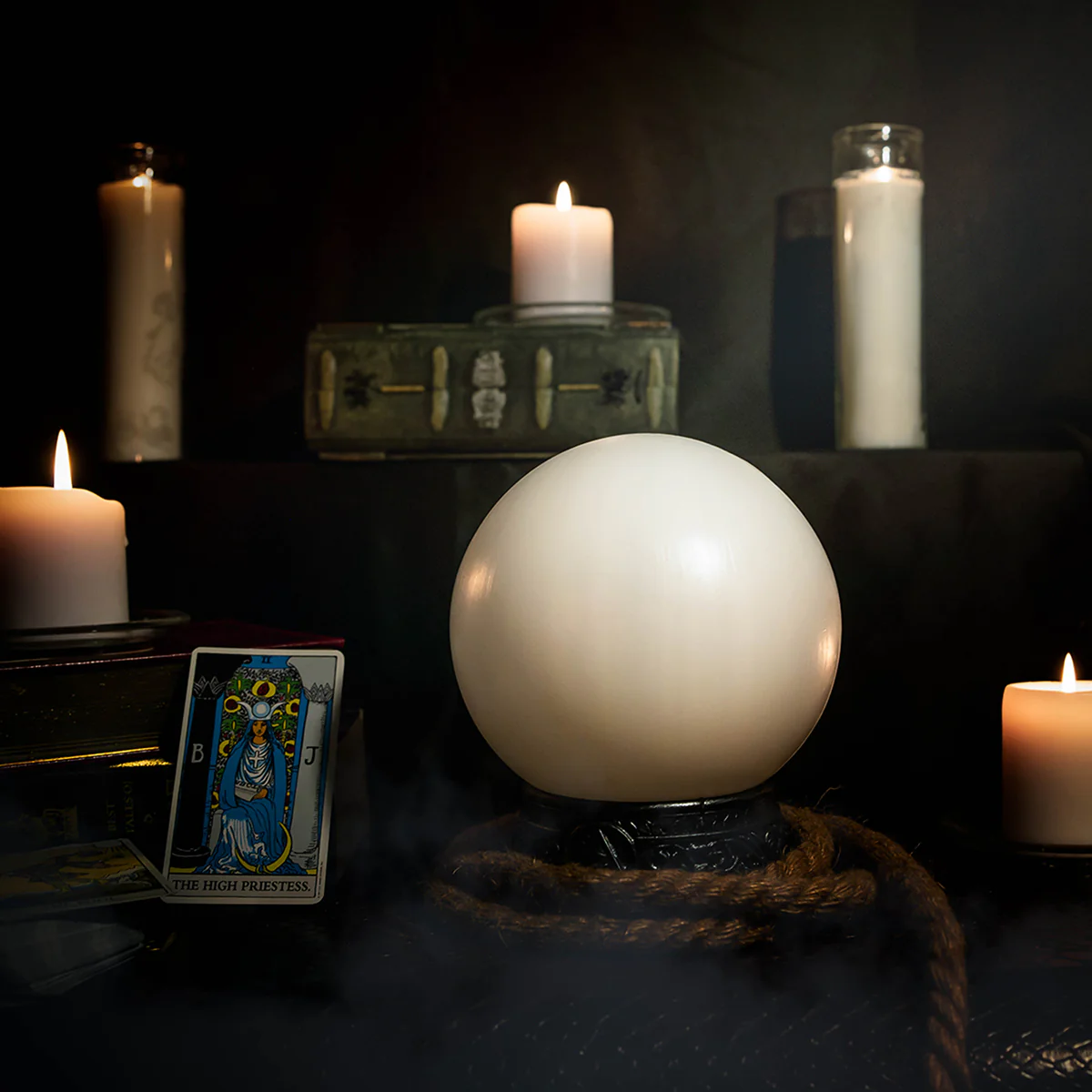 Animated LED Light Magic Crystal Ball Witch Orb Halloween Decor Haunt House Prop - Image 6