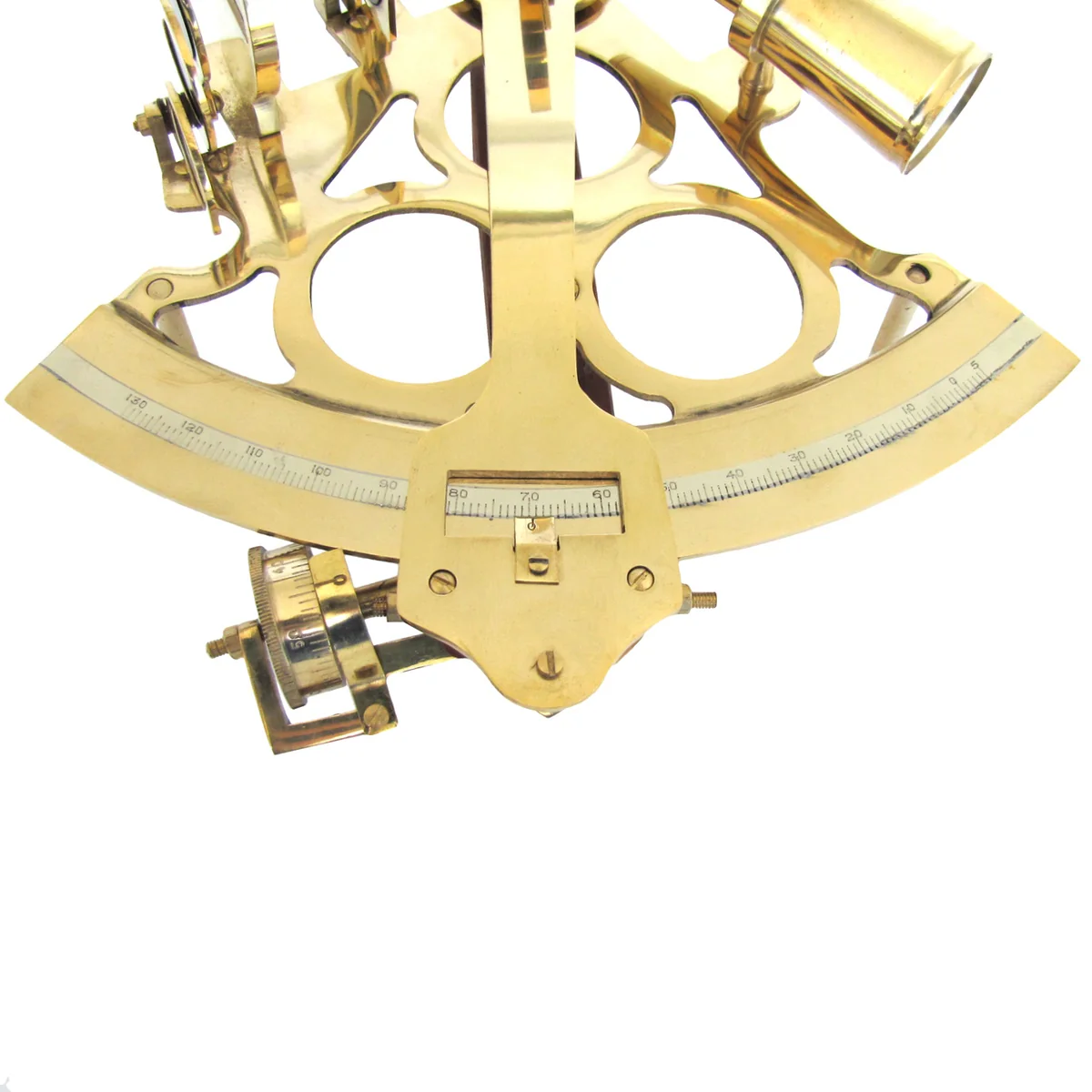 Antique Reproduction Maritime Navigation Sextant w/ Wood Box - Image 10