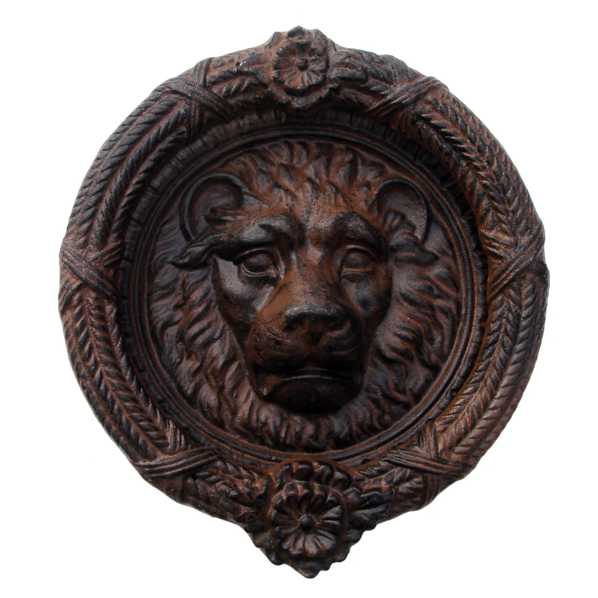Cast Iron Antique Vintage Style Lion's Head Door Knocker Rustic Lion Home Decor