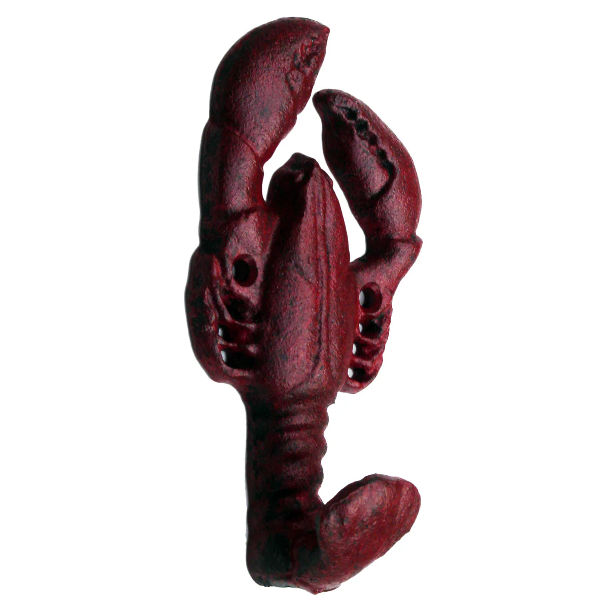 Antique Style Cast Iron Red Lobster Tail Hook