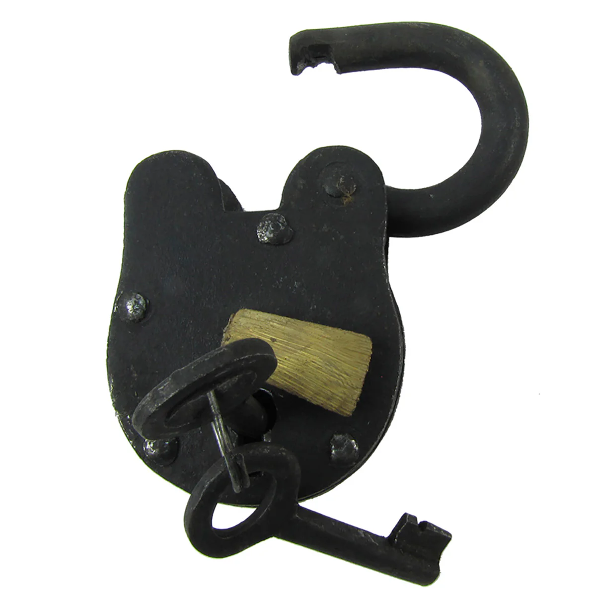 Antique-Style Iron/Brass Padlock Set - Image 3