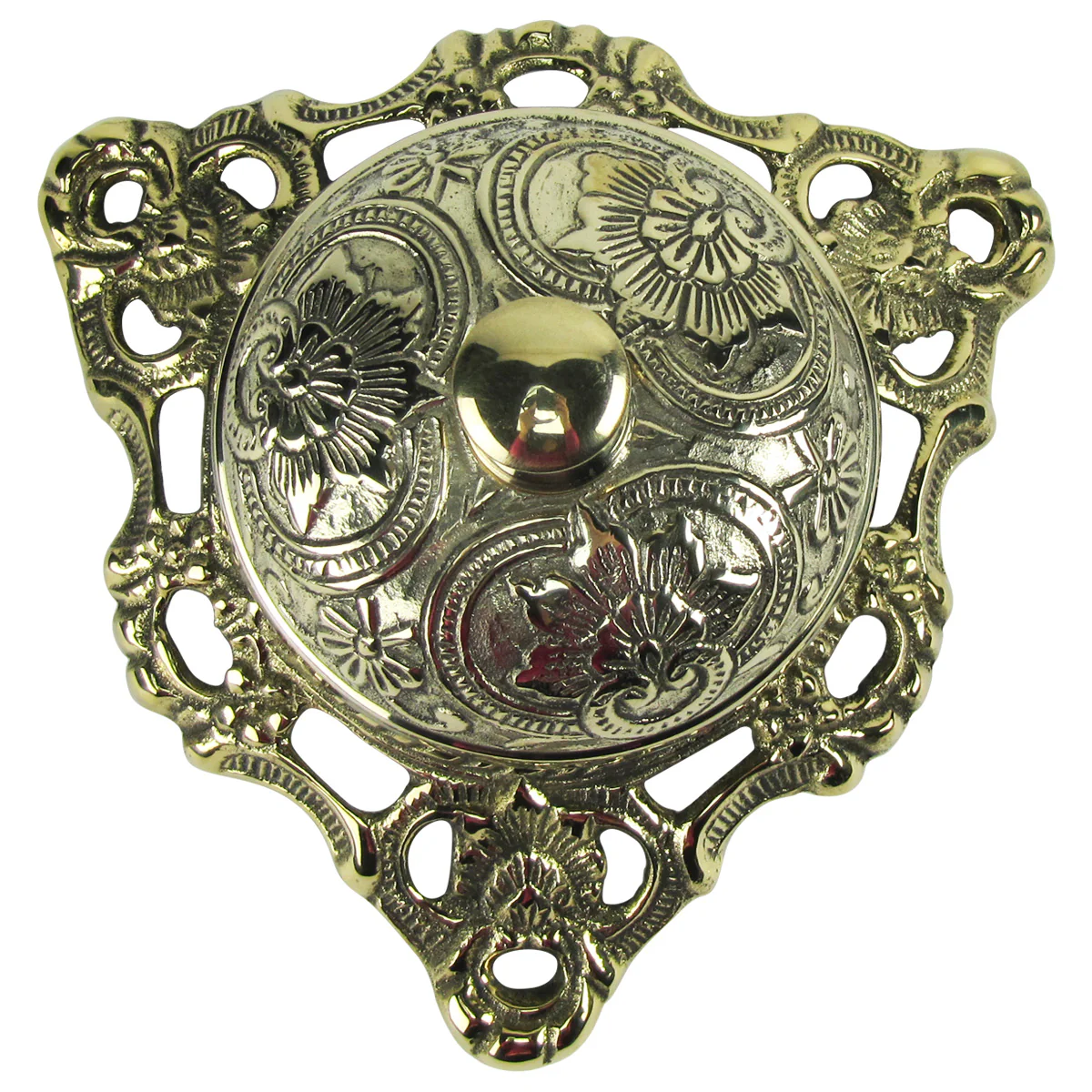 Polished Brass Hotel Counter Desk Call Bell Antique Victorian Style Service Ring - Image 2