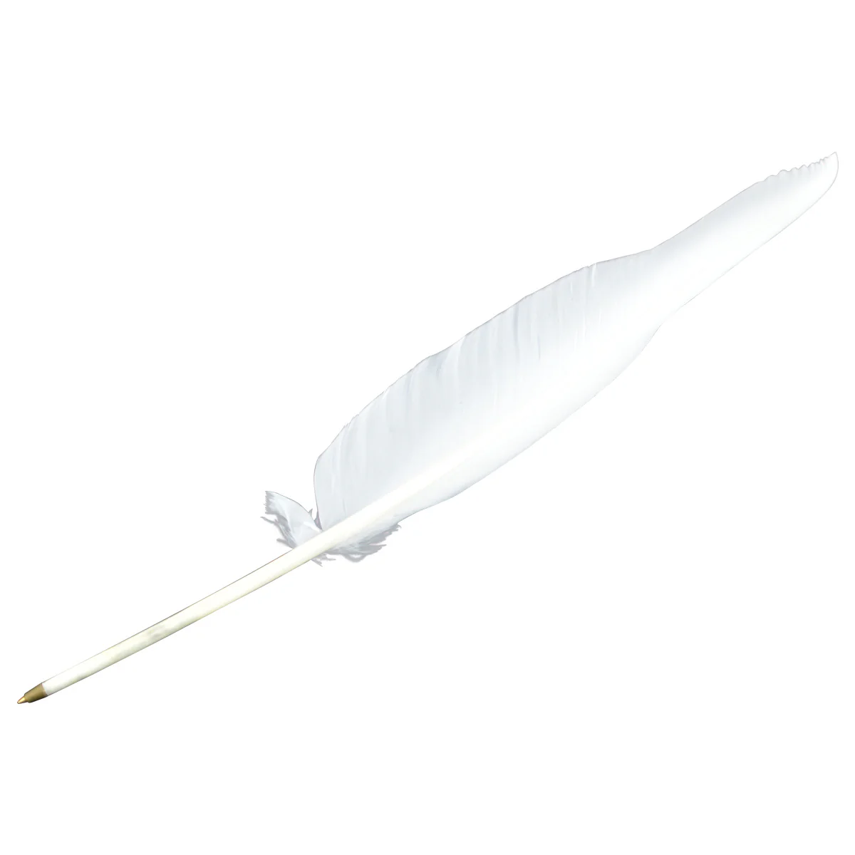 Antique Style White Goose Quill Black Ink Writing Pen