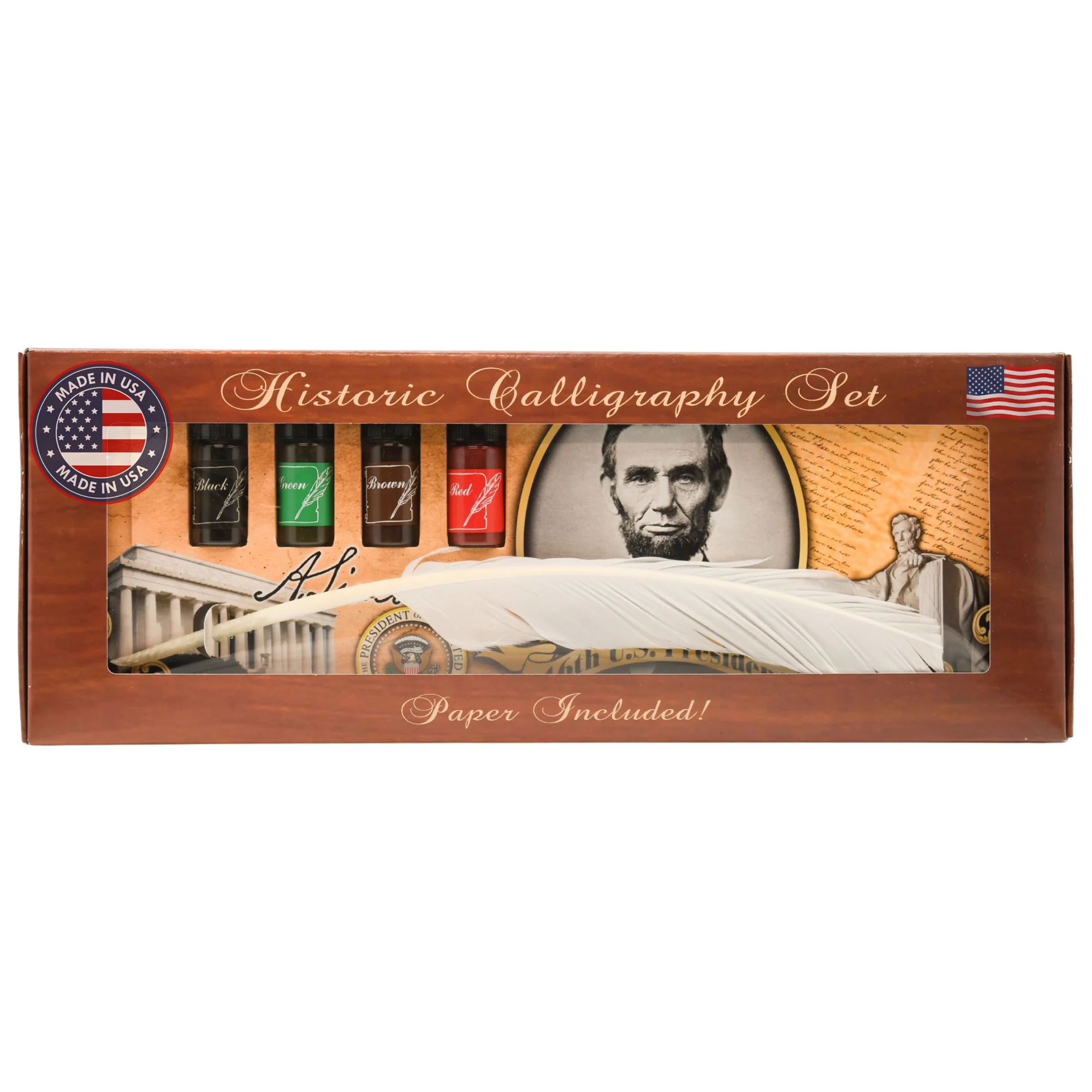 Goose Quill Pen & Colored Ink Set - Calligraphy Kits, Art Supplies for Beginners