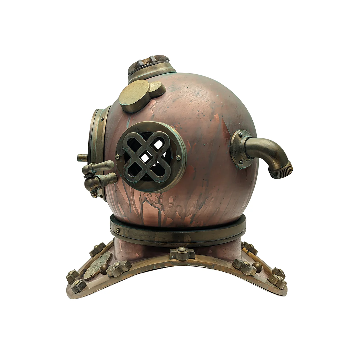 Antiqued Copper Mark V Military Scuba Dive Helmet Diving Gear Home Office Decor - Image 3