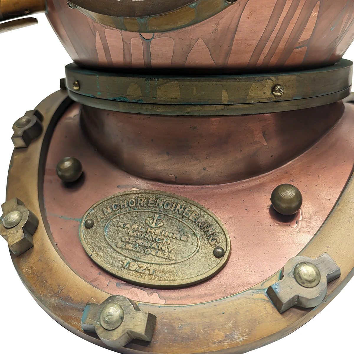 Antiqued Copper Mark V Military Scuba Dive Helmet Diving Gear Home Office Decor - Image 4