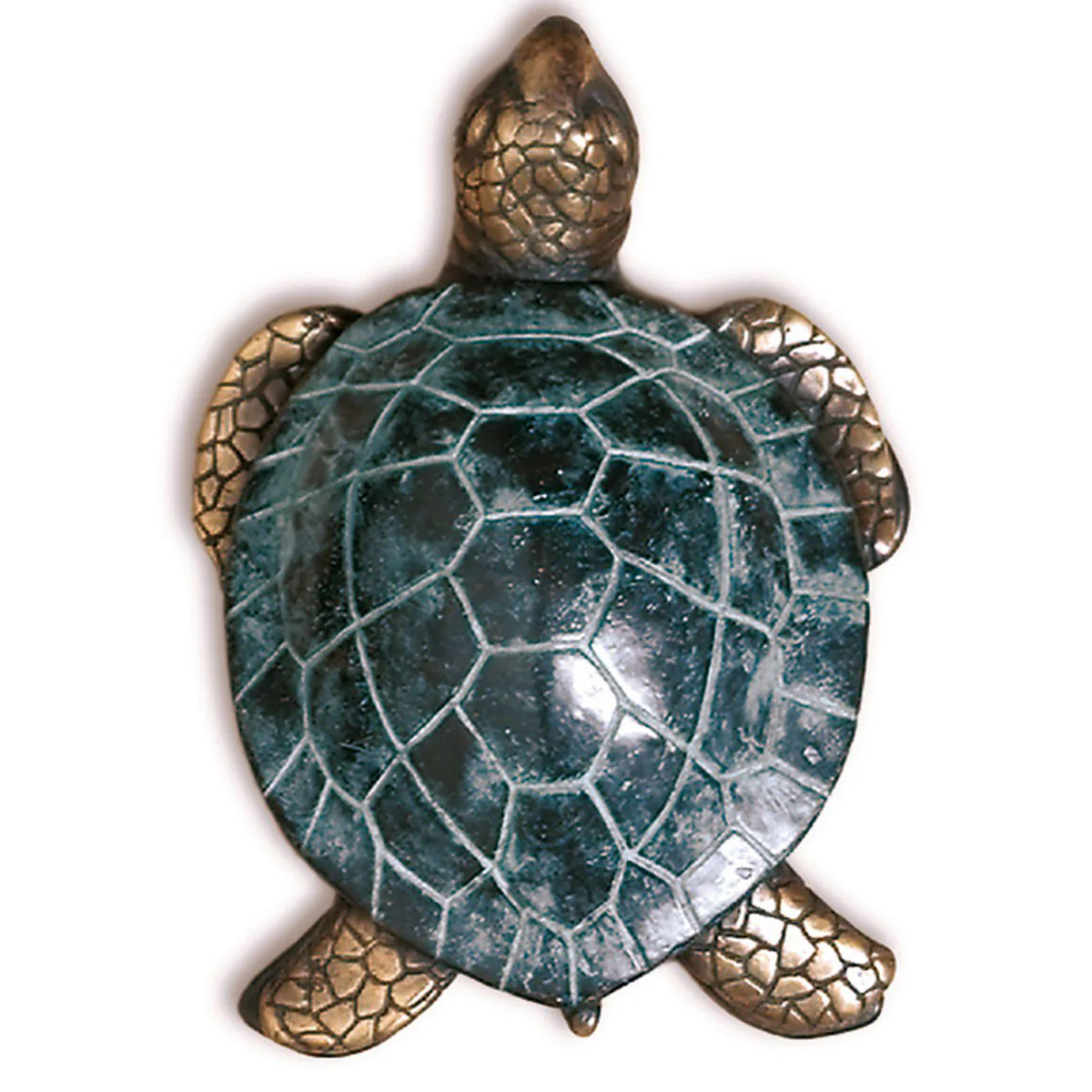 Antiqued Solid Brass Nautical Decor Sea Turtle Door Knocker - Image 2