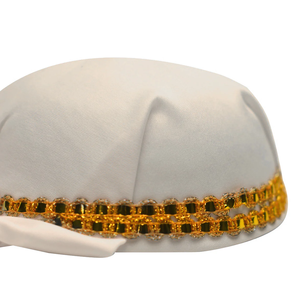 Arabian Sheik Wrap White Hat Head Scarf Prince Headpiece Halloween Party Costume - Image 3