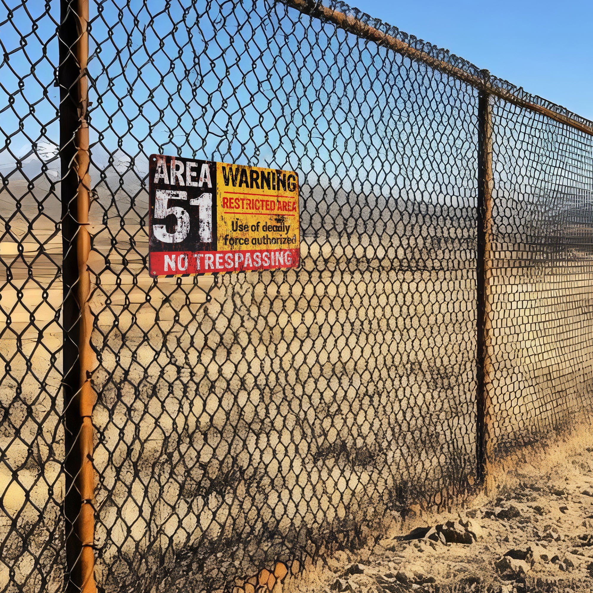 Restricted Area 51 No Trespassing Wall Sign for Man Cave, Garage Home Room Decor - Image 7