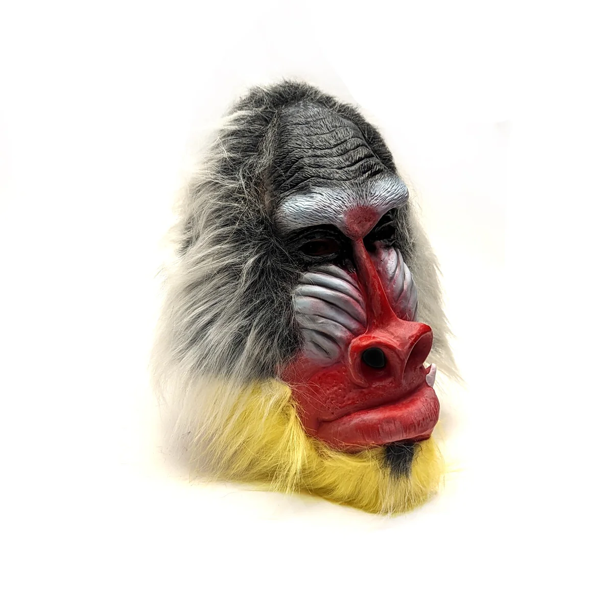 Baboon Head Full Face Furry Ape Mask Movie Props Scary Gorilla Halloween Costume - Image 2