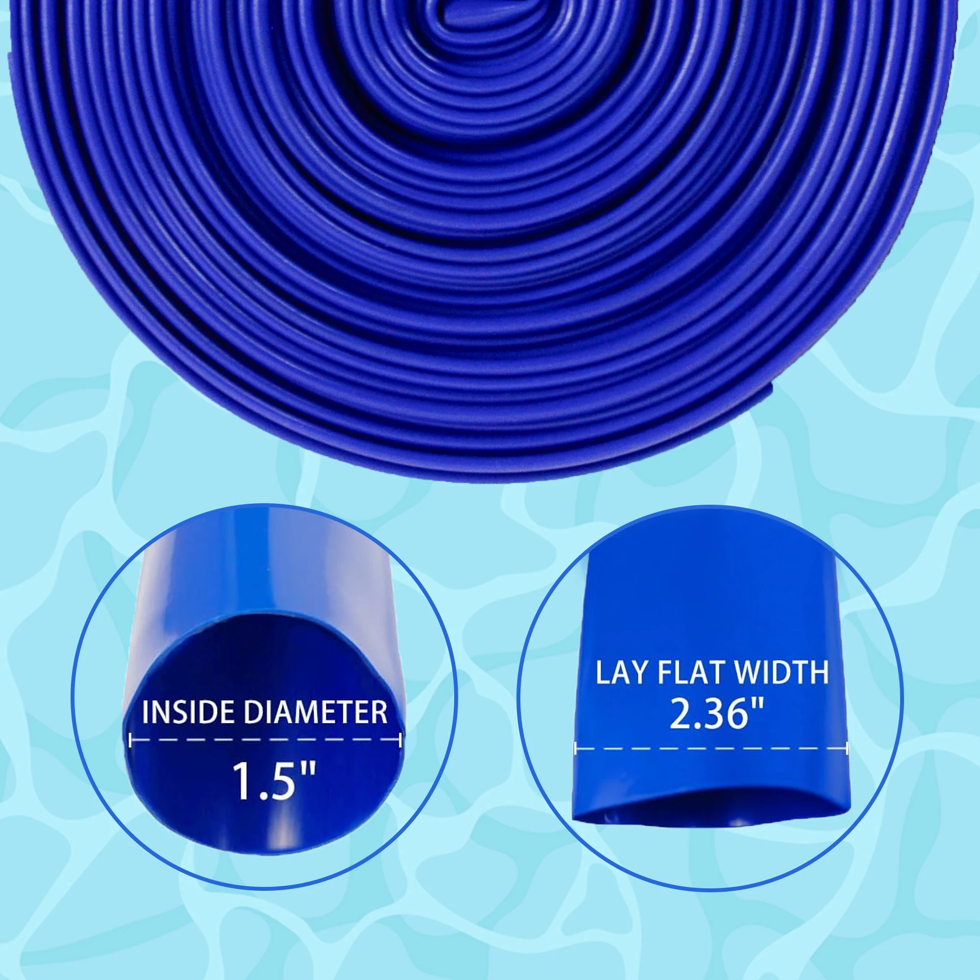 Backwash Swimming Pool Filter Hose 25 FT Above Ground Pools Sump Pump Water 1.5" - Image 5
