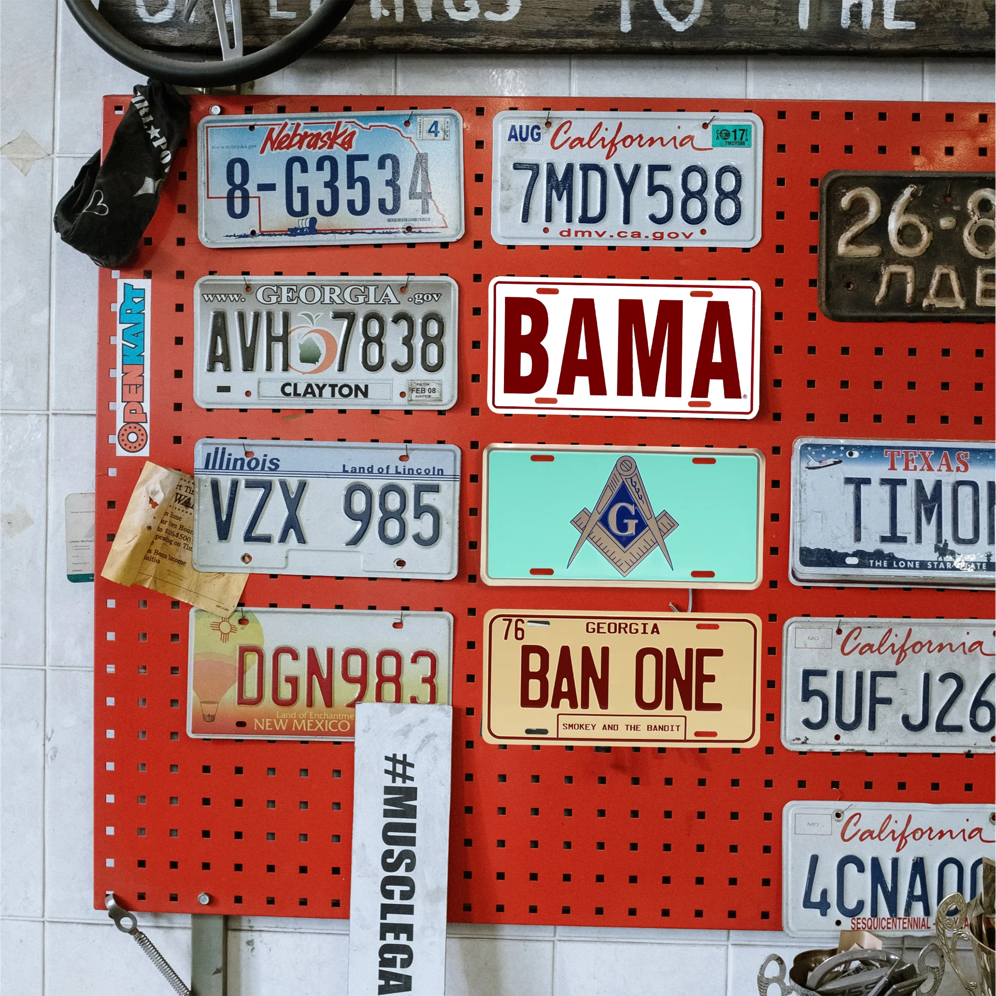 BAMA Vanity License Plate Alabama Crimson Car Truck Tag Roll Tide Gifts 12"x6" - Image 7