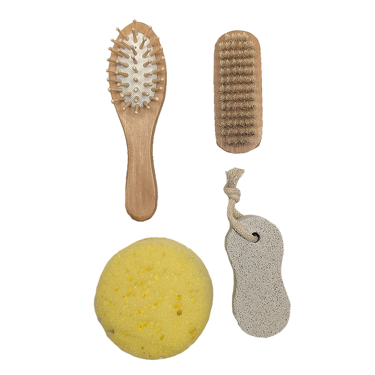Bath Set Hair Nail Brush Foot Scrubber Loofah Sponge Pumice Bathroom Accessories