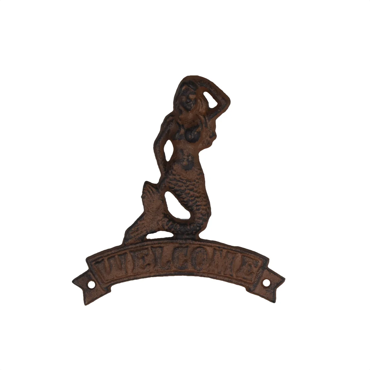 Beach House Mermaid Welcome Front Door Sign Wall Art Nautical Coastal Home Decor