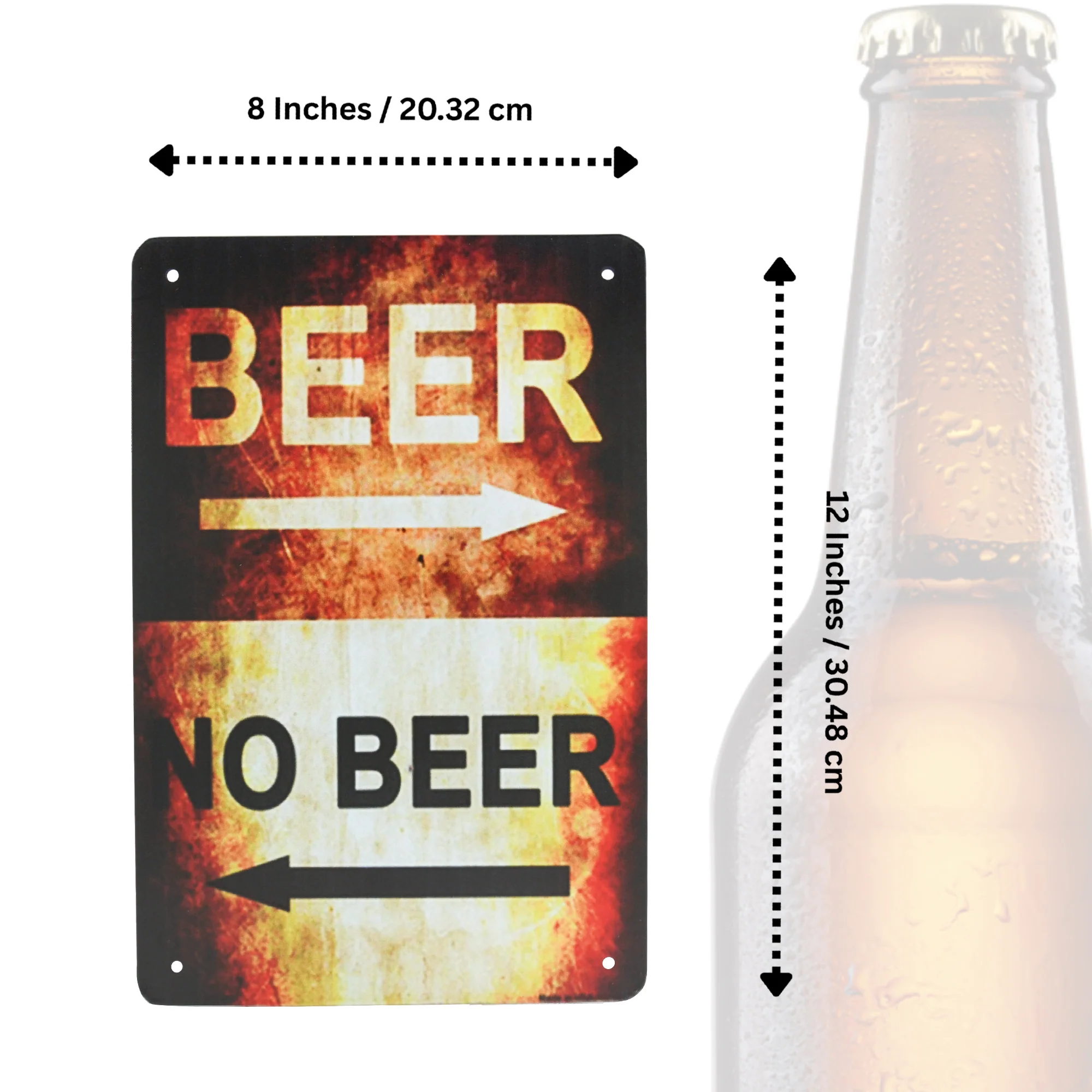 Funny Beer No Beer Metal Sign Man Cave, Garage Dorm Room Decor Home Bar Wall Art - Image 5