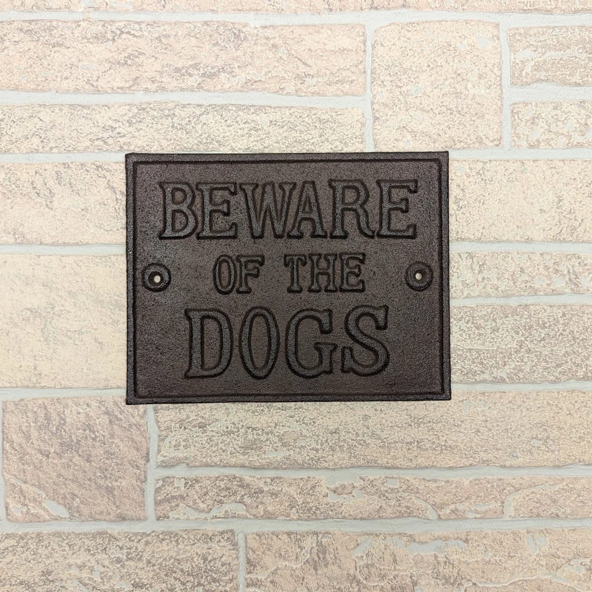 Beware of Dogs Warning Caution Sign Rustic Home Front Porch Garden Gate Plaque - Image 2
