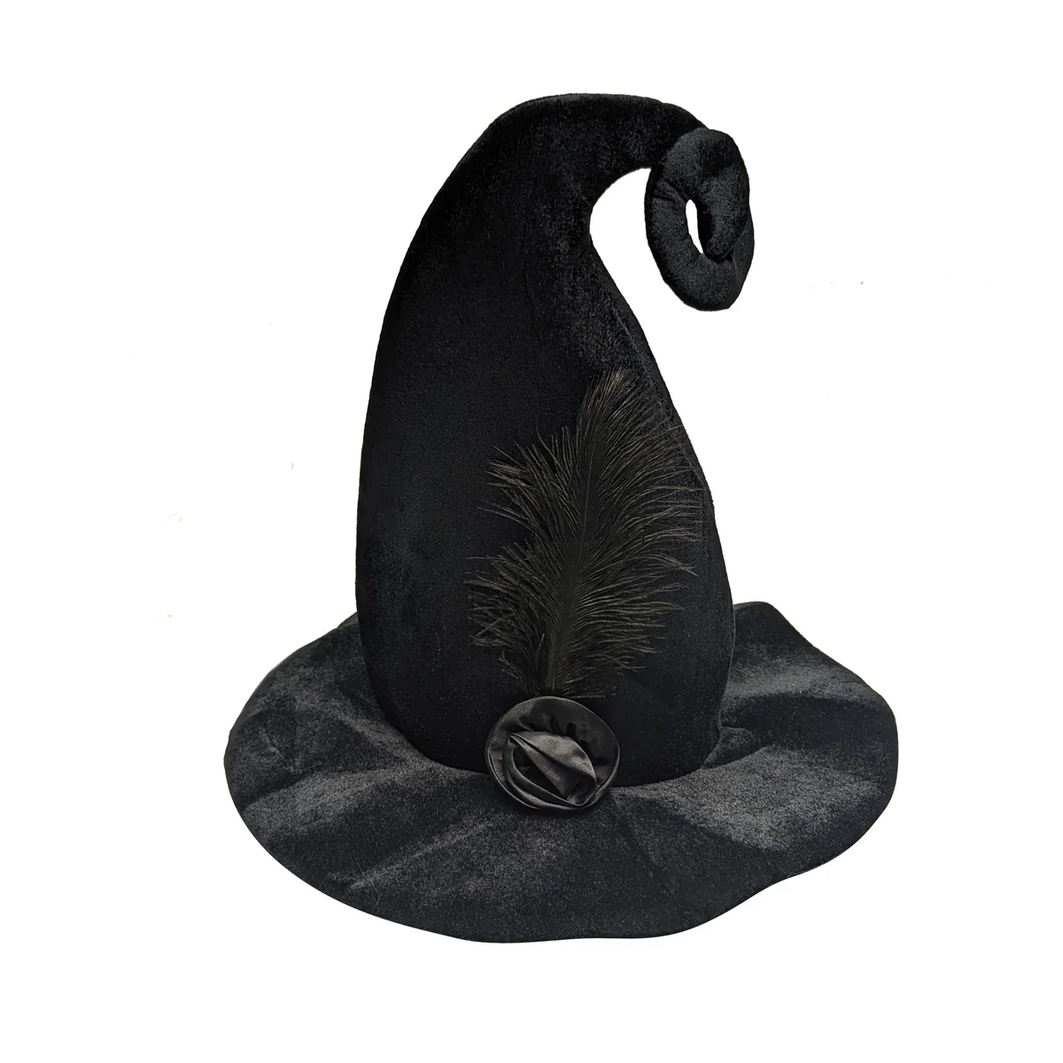 Big Black Felt Witches Hat Cosplay Witch Costume Accessory Halloween Party Decor